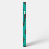 "Crimson Scrolls - Bold Elegance" iPhone Hülle (Linke Seite)