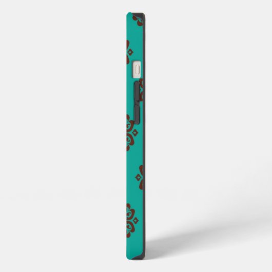 "Crimson Scrolls - Bold Elegance" iPhone Hülle (Linke Seite)