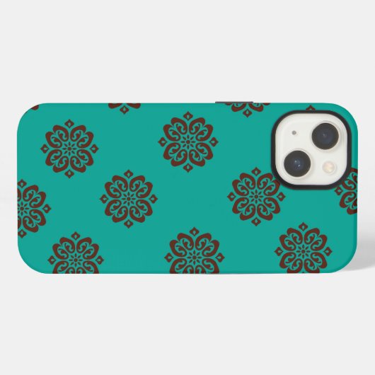 "Crimson Scrolls - Bold Elegance" iPhone Hülle (Rückseite (Horizontal))