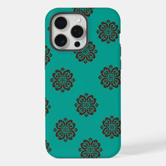 "Crimson Scrolls - Bold Elegance" iPhone Hülle (Rückseite)