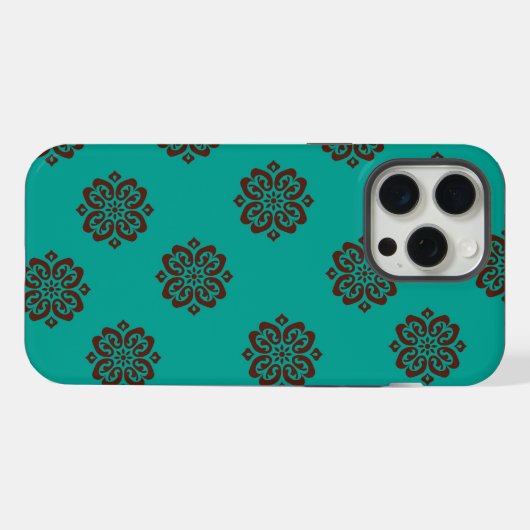 "Crimson Scrolls - Bold Elegance" iPhone Hülle (Rückseite (Horizontal))