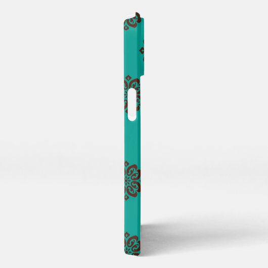 "Crimson Scrolls - Bold Elegance" iPhone Hülle (Rechte Seite)