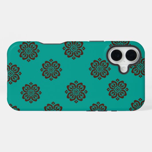 "Crimson Scrolls - Bold Elegance" iPhone Hülle (Rückseite (Horizontal))