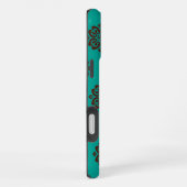 "Crimson Scrolls - Bold Elegance" iPhone Hülle (Rechte Seite)