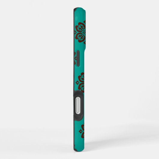 "Crimson Scrolls - Bold Elegance" iPhone Hülle (Rechte Seite)