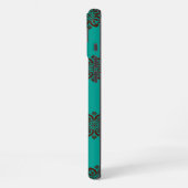 "Crimson Scrolls - Bold Elegance" iPhone Hülle (Linke Seite)