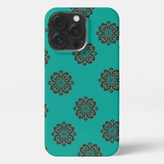 "Crimson Scrolls - Bold Elegance" iPhone Hülle (Rückseite)