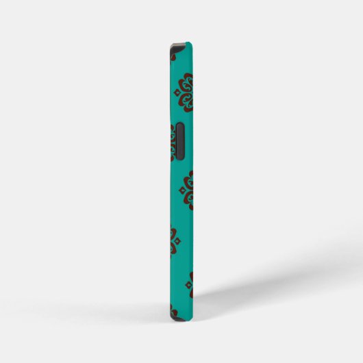 "Crimson Scrolls - Bold Elegance" iPhone Hülle (Rechte Seite)