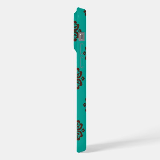 "Crimson Scrolls - Bold Elegance" iPhone Hülle (Linke Seite)