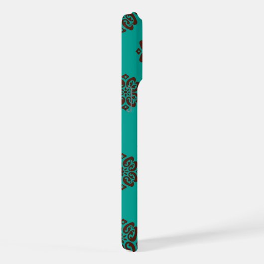 "Crimson Scrolls - Bold Elegance" iPhone Hülle (Rechte Seite)