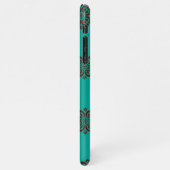 "Crimson Scrolls - Bold Elegance" iPhone Hülle (Linke Seite)