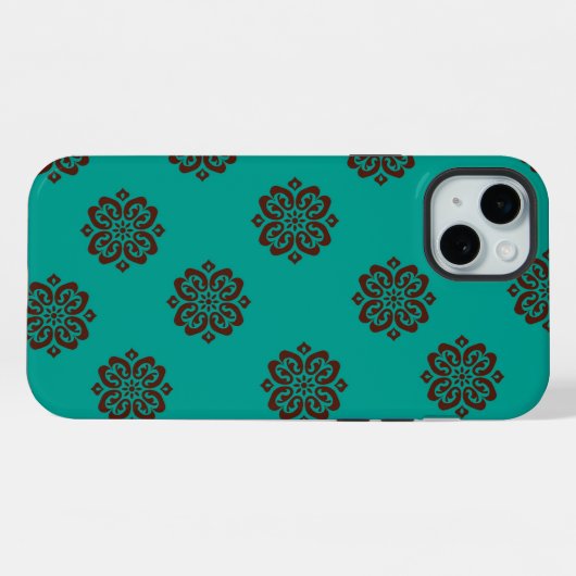 "Crimson Scrolls - Bold Elegance" iPhone Hülle (Rückseite (Horizontal))