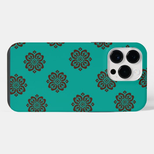 "Crimson Scrolls - Bold Elegance" iPhone Hülle (Rückseite (Horizontal))