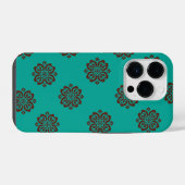 "Crimson Scrolls - Bold Elegance" iPhone Hülle (Rückseite (Horizontal))