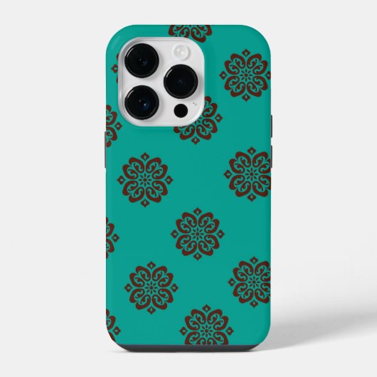 "Crimson Scrolls - Bold Elegance" iPhone Hülle (Rückseite)