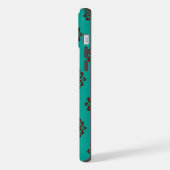 "Crimson Scrolls - Bold Elegance" iPhone Hülle (Linke Seite)