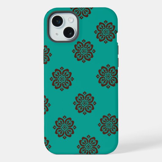 "Crimson Scrolls - Bold Elegance" iPhone Hülle (Rückseite)