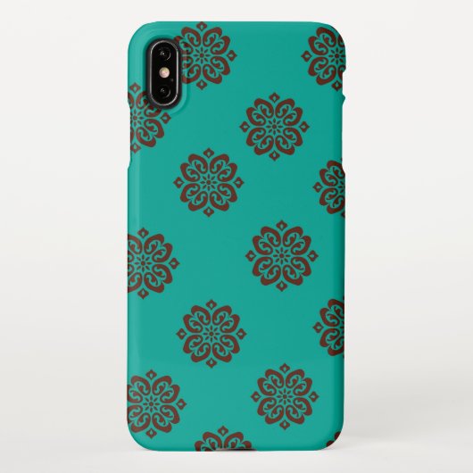 "Crimson Scrolls - Bold Elegance" iPhone Hülle (Rückseite)