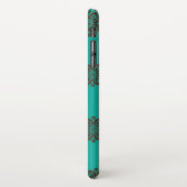 "Crimson Scrolls - Bold Elegance" iPhone Hülle (Linke Seite)