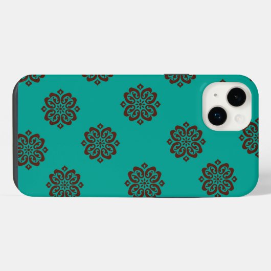 "Crimson Scrolls - Bold Elegance" iPhone Hülle (Rückseite (Horizontal))