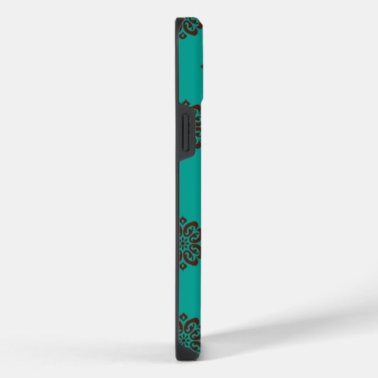 "Crimson Scrolls - Bold Elegance" iPhone Hülle (Rechte Seite)