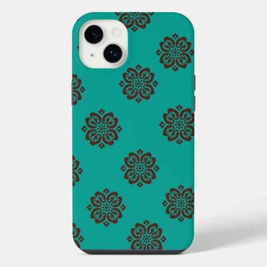 "Crimson Scrolls - Bold Elegance" iPhone Hülle (Rückseite)