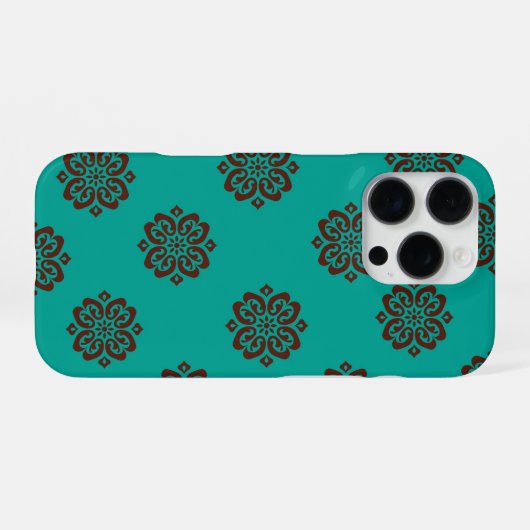 "Crimson Scrolls - Bold Elegance" iPhone Hülle (Rückseite (Horizontal))