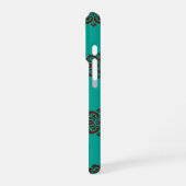 "Crimson Scrolls - Bold Elegance" iPhone Hülle (Linke Seite)