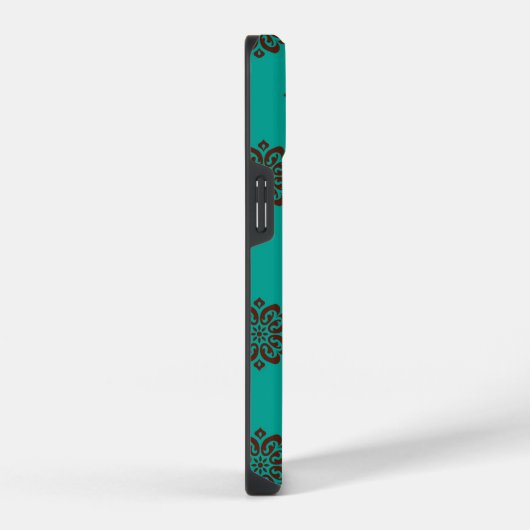 "Crimson Scrolls - Bold Elegance" iPhone Hülle (Rechte Seite)