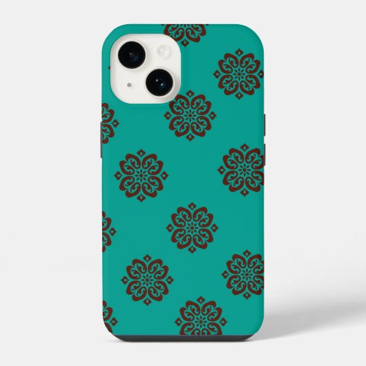 "Crimson Scrolls - Bold Elegance" iPhone Hülle (Rückseite)