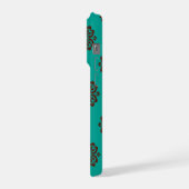 "Crimson Scrolls - Bold Elegance" iPhone Hülle (Linke Seite)