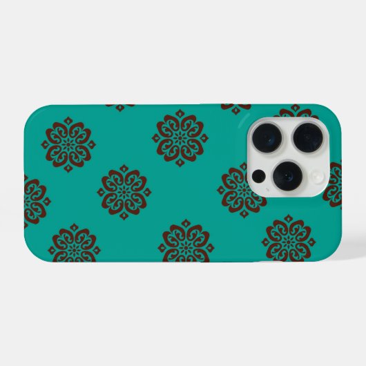 "Crimson Scrolls - Bold Elegance" iPhone Hülle (Rückseite (Horizontal))