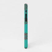 "Crimson Scrolls - Bold Elegance" iPhone Hülle (Linke Seite)