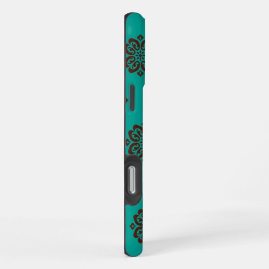 "Crimson Scrolls - Bold Elegance" iPhone Hülle (Rechte Seite)