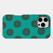 "Crimson Scrolls - Bold Elegance" iPhone Hülle (Rückseite (Horizontal))