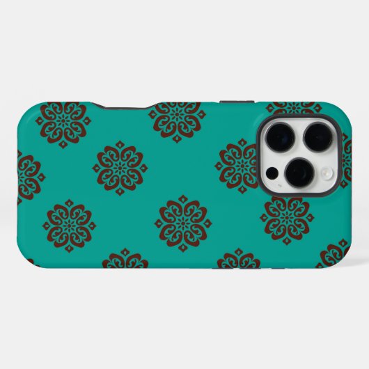 "Crimson Scrolls - Bold Elegance" iPhone Hülle (Rückseite (Horizontal))