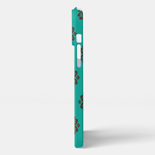 "Crimson Scrolls - Bold Elegance" iPhone Hülle (Linke Seite)