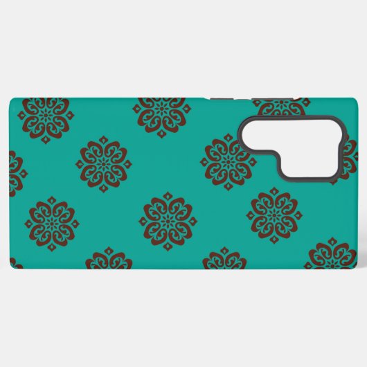 "Crimson Scrolls - Bold Elegance" Samsung Galaxy Hülle (Rückseite (Horizontal))