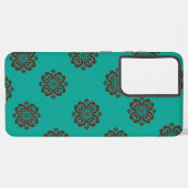 "Crimson Scrolls - Bold Elegance" Samsung Galaxy Hülle (Rückseite (Horizontal))