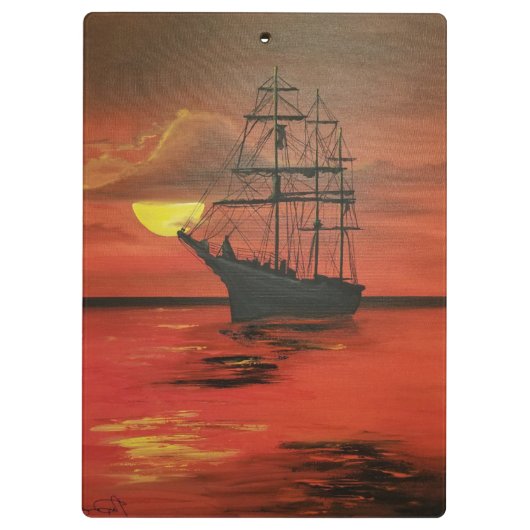 Crimson Seas Clipper Ship Klemmbrett (Rückseite)