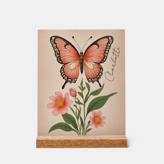 Crimson Serenade Personalisiert Acrylschild (Vorderseite)