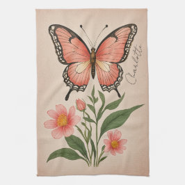 Crimson Serenade Personalisiert Geschirrtuch