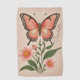 Crimson Serenade Personalisiert Golfhandtuch