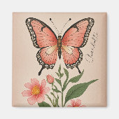 Crimson Serenade Personalisiert Magnet (Vorne)