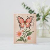 Crimson Serenade Personalisiert Postkarte (Stehend Vorderseite)