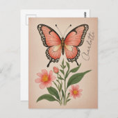 Crimson Serenade Personalisiert Postkarte (Vorne/Hinten)