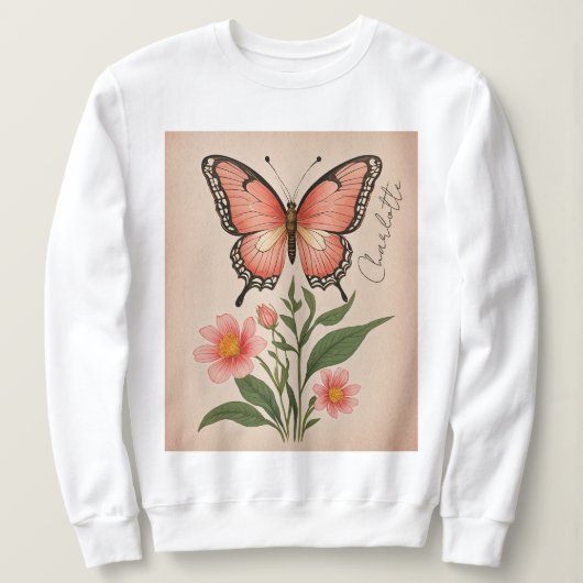 Crimson Serenade Personalisiert Sweatshirt (Design vorne)