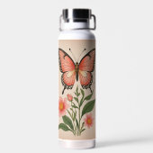 Crimson Serenade Personalisiert Trinkflasche (Rückseite)