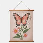 Crimson Serenade Personalisiert Wandteppich Mit Holzrahmen (Vorderseite)