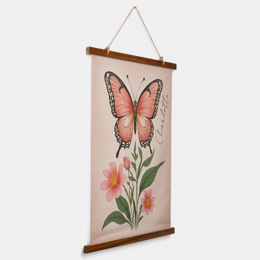 Crimson Serenade Personalisiert Wandteppich Mit Holzrahmen (Gewinkelt)